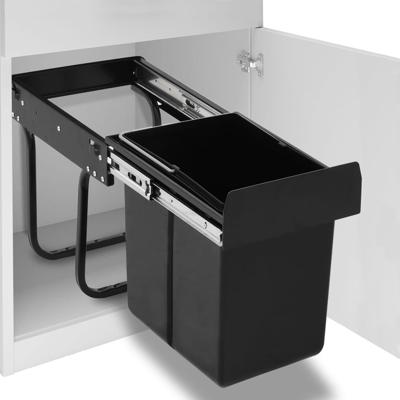 VidaXL Inbouwprullenbak uittrekbaar soft-close 20 l