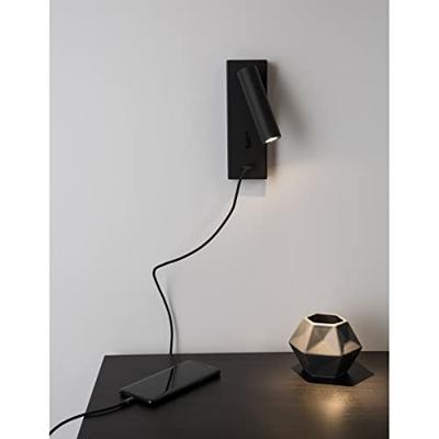 Lyora BedlampjeFuse zwart met usb - 9170102