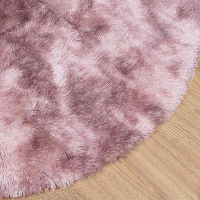 Hoogpolig vloerkleed NAVARRA 240x240 cm polyester stoffig roze