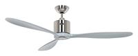 CasaFan AEROPLAN ECO 132 BN-LG Flügel Massivholz Lichtgrau Plafondventilator 27 W (Ø x h) 132 cm x 310 mm Chroom (geborsteld) Met afstandsbediening, Timer, Met - thumbnail