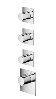 Hotbath Mate Afbouwdeel High Flow 3 Stopkranen Vierkant Geborsteld Nikkel Hotbath Mate Afbouwdeel High Flow 3 Stopkranen Vierkant Geborsteld Nikkel