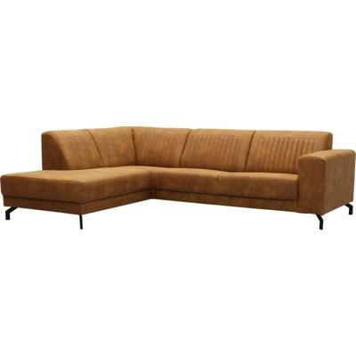 Bank Elia hoekziteiland links + 2,5-zits Presley cognac