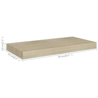 Wandschappen zwevend 4 st 50x23x3,8 cm MDF eikenkleurig Wandschappen zwevend 4 st 50x23x3,8 cm MDF eikenkleurig