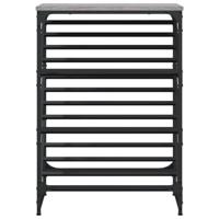 Schoenenrek 60x30x85 cm bewerkt hout grijs sonoma - thumbnail