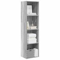 Boekenkast 40x30x152 cm bewerkt hout grijs sonoma eikenkleurig - thumbnail
