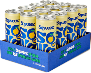 SQWZ frisdrank Lemon Ginger BIO, blikje van 25 cl, pak van 12 stuks