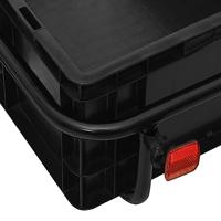 Fietstrailer/trekwagen 155x60x83 cm staal zwart - thumbnail