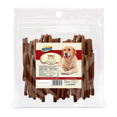 HILTON Soft Beef Sticks - lekkernij voor honden - 500g