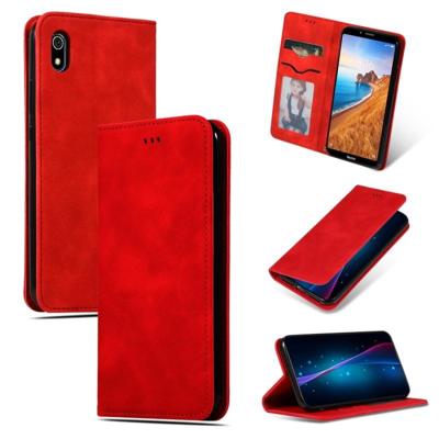 Retro huid voelen Business magnetische horizontale Flip lederen case voor Xiaomi Redmi 7A (rood) Retro huid voelen Business magnetische horizontale Flip lederen case voor Xiaomi Redmi 7A (rood)
