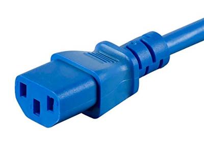 Monoprice 18AWG Verlengkabel/snoer - 2,4 m - Blauw 3 Dirigent PC/Mon 10A (IEC 60320 C14 naar IEC 60320 C13)