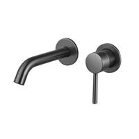 Fortifura Calvi Wastafelkraan - inbouw - met inbouwdeel - Geborsteld Gunmetal PVD SW1171116 - thumbnail