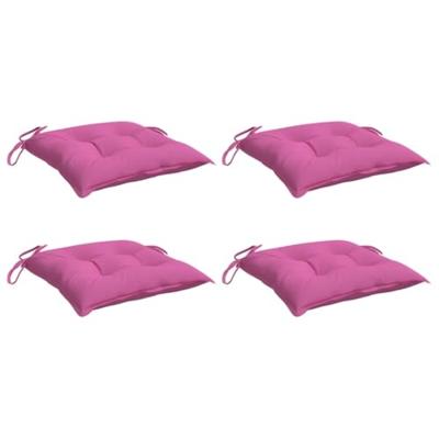VidaXL Stoelkussens 4 st 50x50x7 cm oxford stof roze
