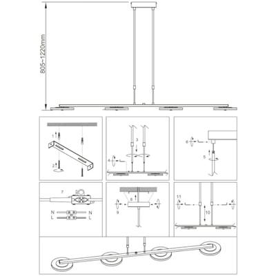 Steinhauer Zwarte led kantoor lampTuround - 3512ZW