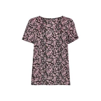 Kaffe gebloemde top KAgardana zwart/roze/wit Kaffe gebloemde top KAgardana zwart/roze/wit