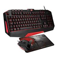 Toetsenbord en muis Spirit of Gamer SOG-3IN1-ES Zwart Rood AZERTY - thumbnail