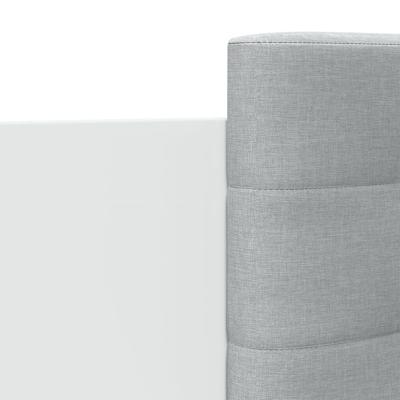 Bedframe met hoofdbord bewerkt hout wit 160x200 cm - thumbnail