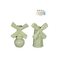 Vaas windmolen H15,5cm 2 ass linde groen - thumbnail