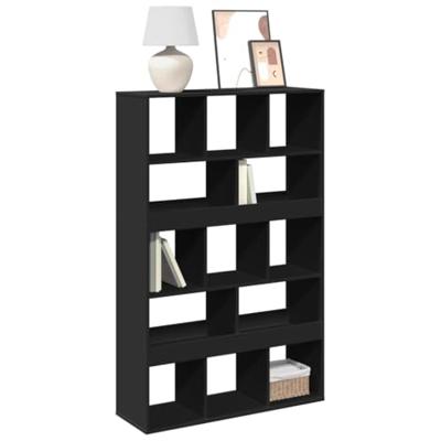 Boekenkast 100x33x156,5 cm bewerkt hout zwart