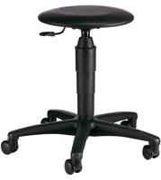 Topstar Draaikruk | met wielen | kunstleer kussen zwart | zithoogteverstelling 420-550 mm | 1 stuk - 72260 D 10 H 72260 D 10 H - thumbnail