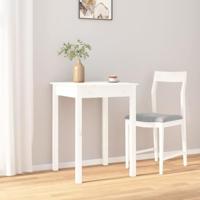 Eettafel 55x55x75 cm massief grenenhout wit - thumbnail