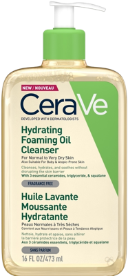 CeraVe Hydrating Foaming Oil Cleanser - voor normale tot (zeer) droge huid - voor gezicht en lichaam CeraVe Hydrating Foaming Oil Cleanser - voor normale tot (zeer) droge huid - voor gezicht en lichaam