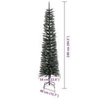 Kunstkerstboom met 300 LED Groen 240 cm PVC en Plastic en Staal - thumbnail