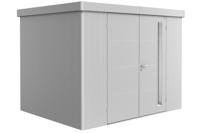 Biohort Neo 2C metalen tuinhuis zilver 292x236 cm met dubbele deur- Plat dak- Metaal- Biohort - thumbnail