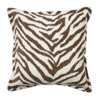 Kussen jacquard zebra - bruin/wit - 45x45 cm Kussen jacquard zebra - bruin/wit - 45x45 cm