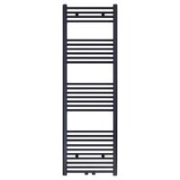 Designradiator BWS Nile Gobi 160x50 cm Geborsteld Mat Zwart Midden/zij-onderaansluiting - thumbnail