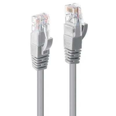 LINDY 48008 RJ45 Netwerkkabel, patchkabel CAT 6 U/UTP 15.00 m Grijs Vergulde steekcontacten 1 stuk(s)