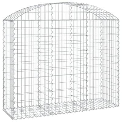 VidaXL Schanskorf gewelfd 150x50x120/140 cm gegalvaniseerd ijzer VidaXL Schanskorf gewelfd 150x50x120/140 cm gegalvaniseerd ijzer