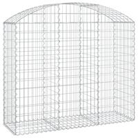VidaXL Schanskorf gewelfd 150x50x120/140 cm gegalvaniseerd ijzer - thumbnail