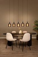 Lucide LAMBRES - Hanglamp - 5xE27 - Zwart - thumbnail