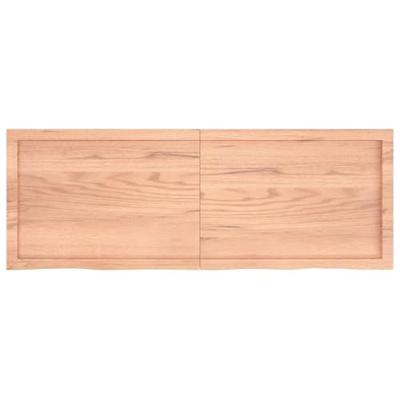 Wastafelblad 140x50x4 behandeld massief hout lichtbruin Wastafelblad 140x50x4 behandeld massief hout lichtbruin