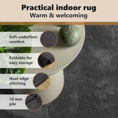 VidaXL Vloerkleden huarte antraciet 80 x 150 cm polyester