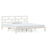 Bedframe massief grenenhout wit 140x190 cm - thumbnail