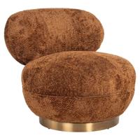 Richmond Draaifauteuil 'Jace' Chenille, kleur Cinnamon - thumbnail