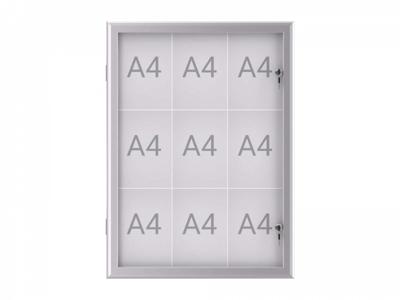 Maul Wissellijst MAULexcite Voor papierformaat: 9 x DIN A4 Tegen regen beschermde buitenruimte 6653908 Aluminium Zilver 1 stuk(s)