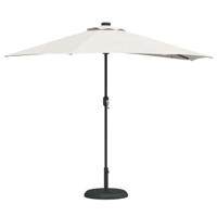 Tuinparasol Zand 294 x 150 x 224 cm Polyester en staal - thumbnail