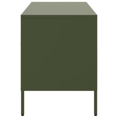 Tv-meubelen 2 st 68x39x50,5 cm koudgewalst staal olijfgroen