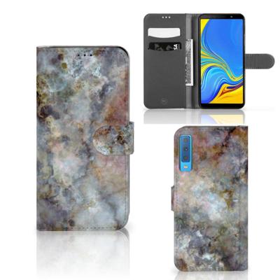 Samsung Galaxy A7 (2018) | Bookcase | Marmer Grijs