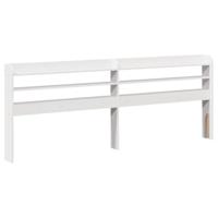 Bedframe zonder matras massief grenenhout wit 140x190 cm - thumbnail