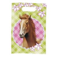 Haza Witbaard Uitdeelzakjes paarden, 6st. - thumbnail