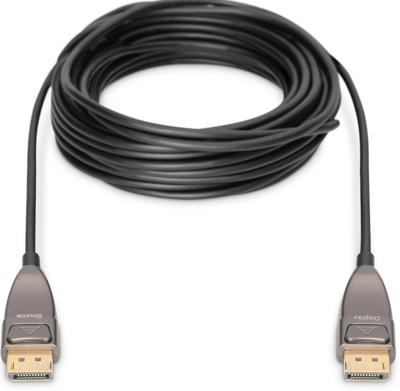 Digitus AK-340107-200-S DisplayPort-kabel DisplayPort / Glasvezel Aansluitkabel DisplayPort-stekker, DisplayPort-stekker 20.00 m Zwart 8K UHD Digitus AK-340107-200-S DisplayPort-kabel DisplayPort / Glasvezel Aansluitkabel DisplayPort-stekker, DisplayPort-stekker 20.00 m Zwart 8K UHD