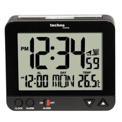 Techno Line WT 195 Zendergestuurd Wekker Zwart Alarmtijden 1 Techno Line WT 195 Zendergestuurd Wekker Zwart Alarmtijden 1