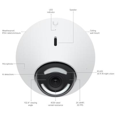 Ubiquiti UVC-G5-Dome IP-beveiligingscamera Binnen & buiten 2688 x 1512 Pixels Plafond/muur - thumbnail