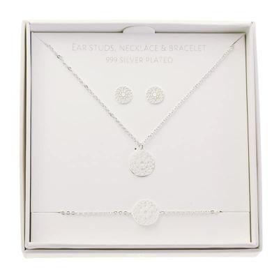 Zilveren Sieraden Set - Mandala van Geluk - 999 verzilverd Zilveren Sieraden Set - Mandala van Geluk - 999 verzilverd