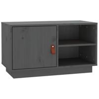 Tv-meubel 70x34x40 cm massief grenenhout grijs - thumbnail