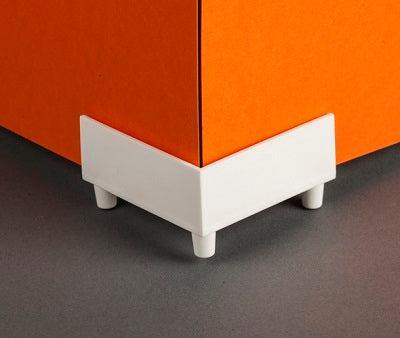 Displayvoet kunststof wit - 3 stuks