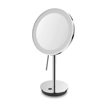 ZACK Alona staande cosmeticaspiegel met LED hoogglans RVS